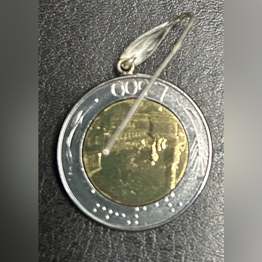 Sterling Sliver Gen Coin Earrings. Made in Dominican Republic. - Picture 6 of 7